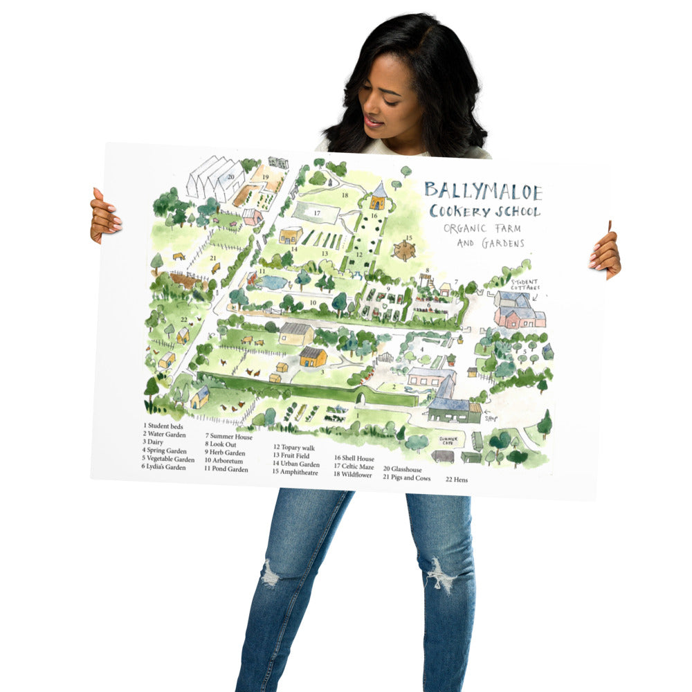 Ballymaloe Cookery School Map 24x36" Poster | LHJ