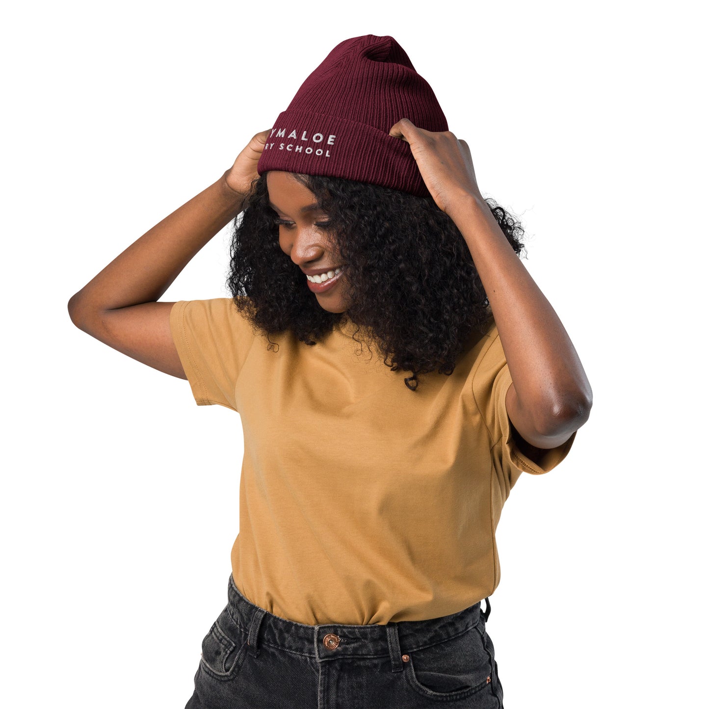 Organic Cotton Ribbed Beanie